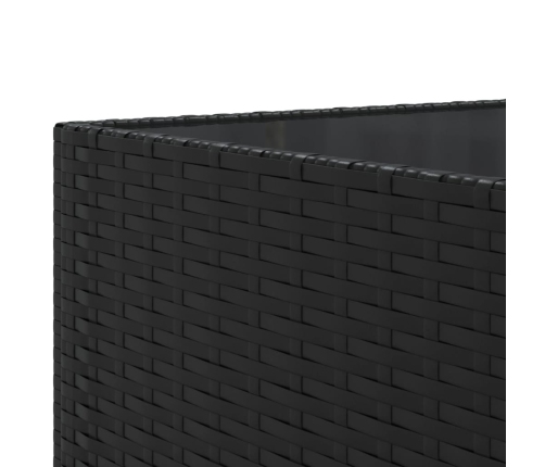 Set muebles de jardín 11 pzas y cojines ratán sintético negro
