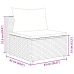 Set de muebles de jardín 11 pzas cojines ratán sintético marrón