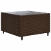 Set de muebles de jardín 11 pzas cojines ratán sintético marrón