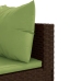 Set de muebles de jardín 11 pzas cojines ratán sintético marrón