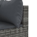 Set de sofás de jardín con cojines 9 pzas ratán sintético gris