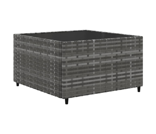 Set de sofás de jardín y cojines 10 pzas ratán sintético gris
