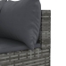 Set de sofás de jardín y cojines 10 pzas ratán sintético gris