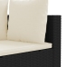 Set de muebles de jardín 5 pzas y cojines ratán sintético negro