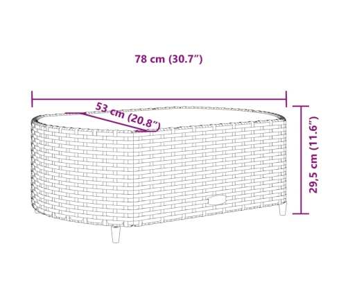 Set comedor de jardín 5 piezas y cojines ratán sintético marrón