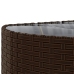Set comedor de jardín 5 piezas y cojines ratán sintético marrón