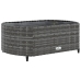 Set de muebles de jardín 6 pzas y cojines ratán sintético gris