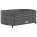 Set de muebles de jardín 6 pzas y cojines ratán sintético gris
