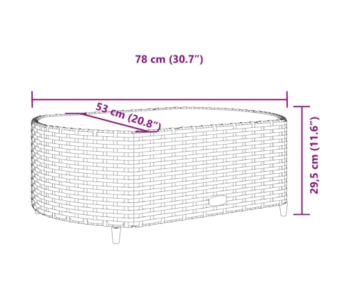 Set de sofás de jardín con cojines 9 pzas ratán sintético gris