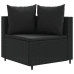 Set de muebles de jardín 5 pzas y cojines ratán sintético negro