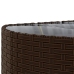 Set comedor de jardín 5 piezas y cojines ratán sintético marrón