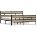 Estructura de cama sin colchón metal roble Sonoma 183x213 cm