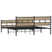 Estructura de cama sin colchón metal roble Sonoma 183x213 cm