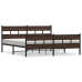 Estructura de cama sin colchón metal roble marrón 183x213 cm