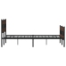 Estructura de cama sin colchón metal roble marrón 183x213 cm