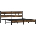 Estructura de cama sin colchón metal roble ahumado 193x203 cm