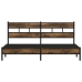 Estructura de cama sin colchón metal roble ahumado 193x203 cm