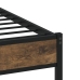 Estructura de cama sin colchón metal roble ahumado 193x203 cm