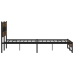 Estructura de cama sin colchón metal roble ahumado 183x213 cm