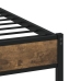 Estructura de cama sin colchón metal roble ahumado 183x213 cm