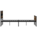 Estructura de cama sin colchón metal roble ahumado 160x200 cm