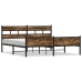 Estructura de cama sin colchón metal roble ahumado 183x213 cm