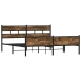 Estructura de cama sin colchón metal roble ahumado 183x213 cm