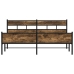 Estructura de cama sin colchón metal roble ahumado 183x213 cm
