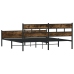 Estructura de cama sin colchón metal roble ahumado 183x213 cm