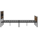 Estructura de cama sin colchón metal roble ahumado 193x203 cm