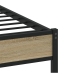 Estructura de cama sin colchón metal roble Sonoma 183x213 cm