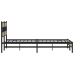 Estructura de cama sin colchón metal roble Sonoma 193x203 cm