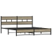 Estructura de cama sin colchón metal roble Sonoma 183x213 cm