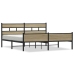 Estructura de cama sin colchón metal roble Sonoma 183x213 cm