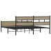 Estructura de cama sin colchón metal roble Sonoma 183x213 cm