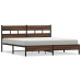 Estructura de cama sin colchón metal roble marrón 183x213 cm