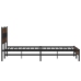 Estructura de cama sin colchón metal roble marrón 183x213 cm