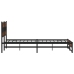 Estructura de cama sin colchón metal roble marrón 183x213 cm