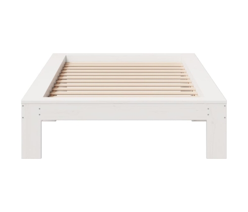 Estructura cama sin colchón madera maciza pino blanca 100x200cm