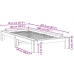 Estructura cama sin colchón madera maciza pino blanca 100x200cm