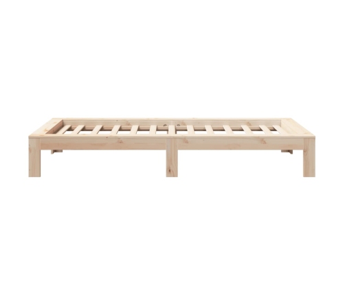 Estructura de cama sin colchón madera maciza de pino 90x200 cm