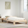 Estructura de cama sin colchón madera maciza de pino 90x190 cm