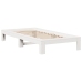 Estructura de cama sin colchón madera maciza blanca 90x190 cm