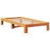 Estructura de cama sin colchón madera maciza marrón 90x190 cm