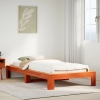 Estructura de cama sin colchón madera maciza marrón 90x190 cm