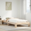 Estructura de cama sin colchón madera maciza pino 75x190 cm