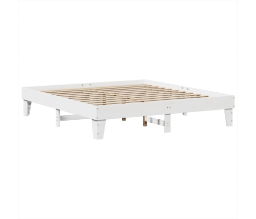 Cama sin colchón madera maciza de pino blanca 180x200 cm