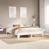 Cama sin colchón madera maciza de pino blanca 180x200 cm