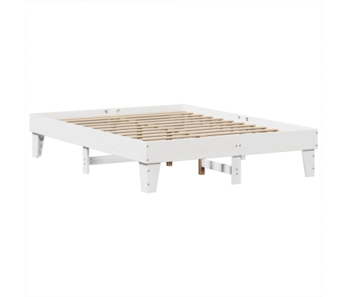 Estructura de cama sin colchón madera maciza de pino 160x200 cm