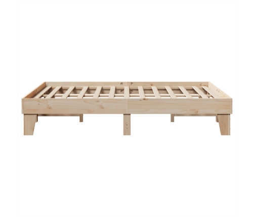 Estructura de cama sin colchón madera de pino blanco 150x200 cm